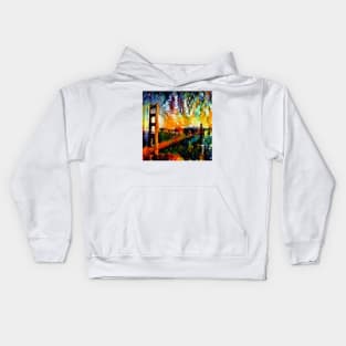 golden gate bridge view point Kids Hoodie